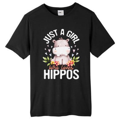 Just A Who Loves Hippos Hippopotamus Hippo Lover Tall Fusion ChromaSoft Performance T-Shirt