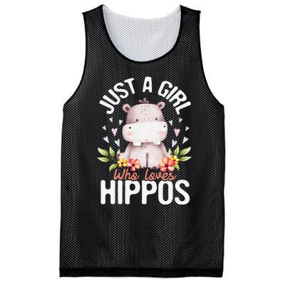 Just A Who Loves Hippos Hippopotamus Hippo Lover Mesh Reversible Basketball Jersey Tank