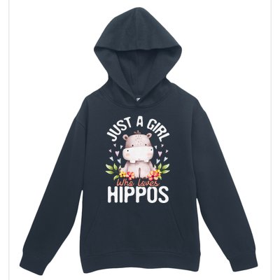 Just A Who Loves Hippos Hippopotamus Hippo Lover Urban Pullover Hoodie