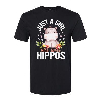 Just A Who Loves Hippos Hippopotamus Hippo Lover Softstyle CVC T-Shirt