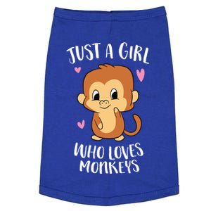 Just A Who Loves Monkeys Cute Monkey Lover Gift Doggie Tank