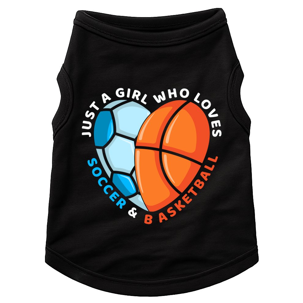 Just A Who Loves Soccer And Basketball Ball Gift Doggie Tank