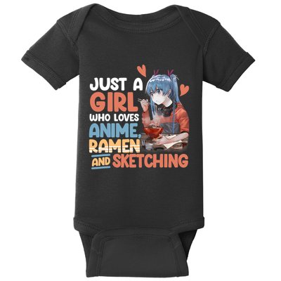 Just A Who Loves Anime Ra And Sketching Otaku Anime Baby Bodysuit