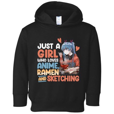 Just A Who Loves Anime Ra And Sketching Otaku Anime Toddler Hoodie