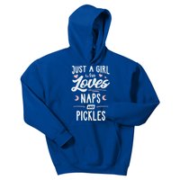 Just A Who Loves Naps And Pickles Gift Kids Hoodie