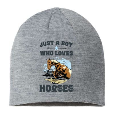 Just A Who Loves Horses Horse Equestrian Sustainable Beanie