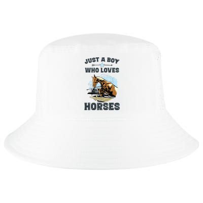 Just A Who Loves Horses Horse Equestrian Cool Comfort Performance Bucket Hat