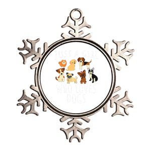 Just A Who Loves Dogs Dogs Are My Favorite People Gift Metallic Star Ornament