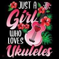 Just A Who Loves Ukuleles Gift Ukulele Player Gift Flatbill Hat