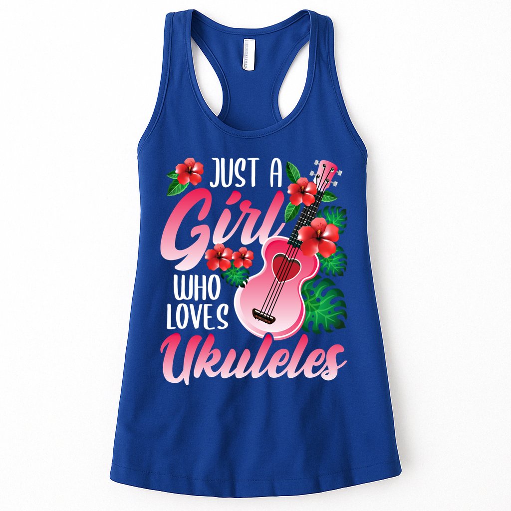 Just A Who Loves Ukuleles Gift Ukulele Player Gift Womens Tank Top
