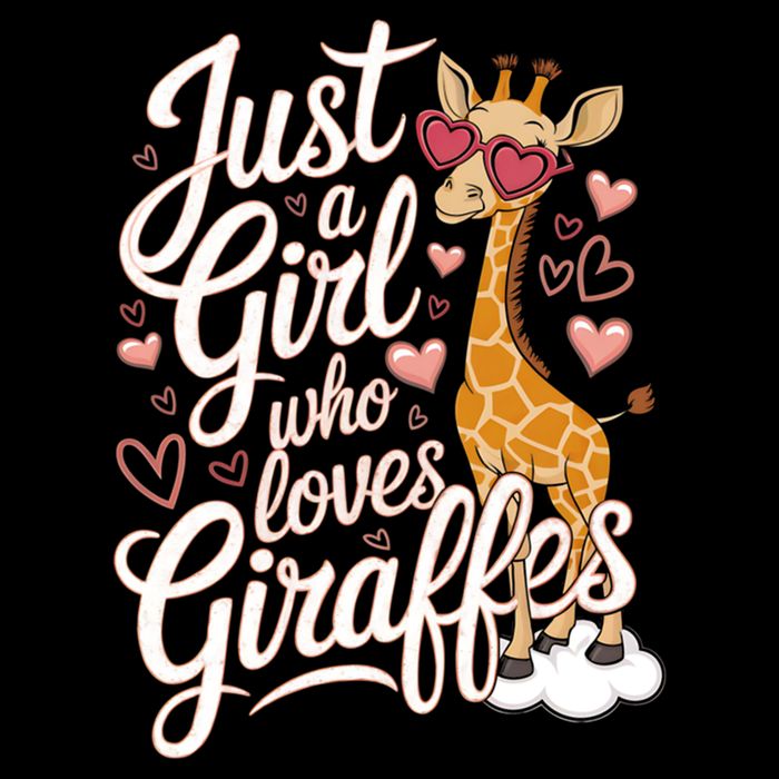 Just A Who Loves Giraffes Cute Animal Lover Great Gift Women's Crop Top Tee