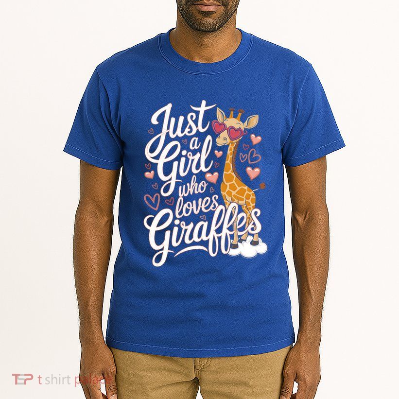Just A Who Loves Giraffes Cute Animal Lover Great Gift Tall T-Shirt