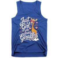 Just A Who Loves Giraffes Cute Animal Lover Great Gift Tank Top