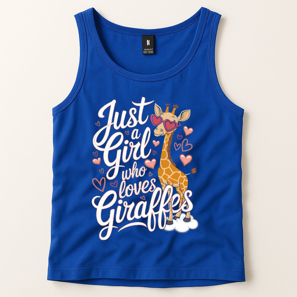Just A Who Loves Giraffes Cute Animal Lover Great Gift Tank Top