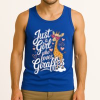 Just A Who Loves Giraffes Cute Animal Lover Great Gift Tank Top