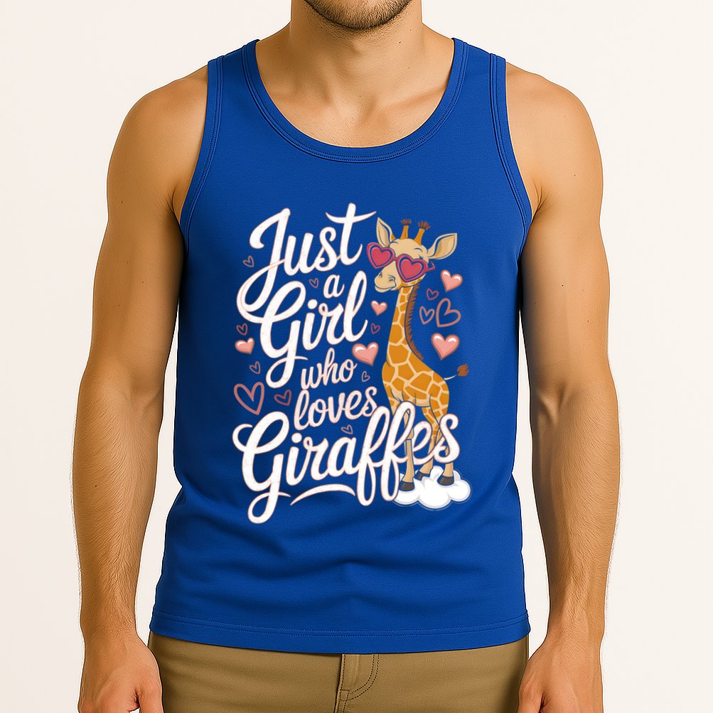 Just A Who Loves Giraffes Cute Animal Lover Great Gift Tank Top