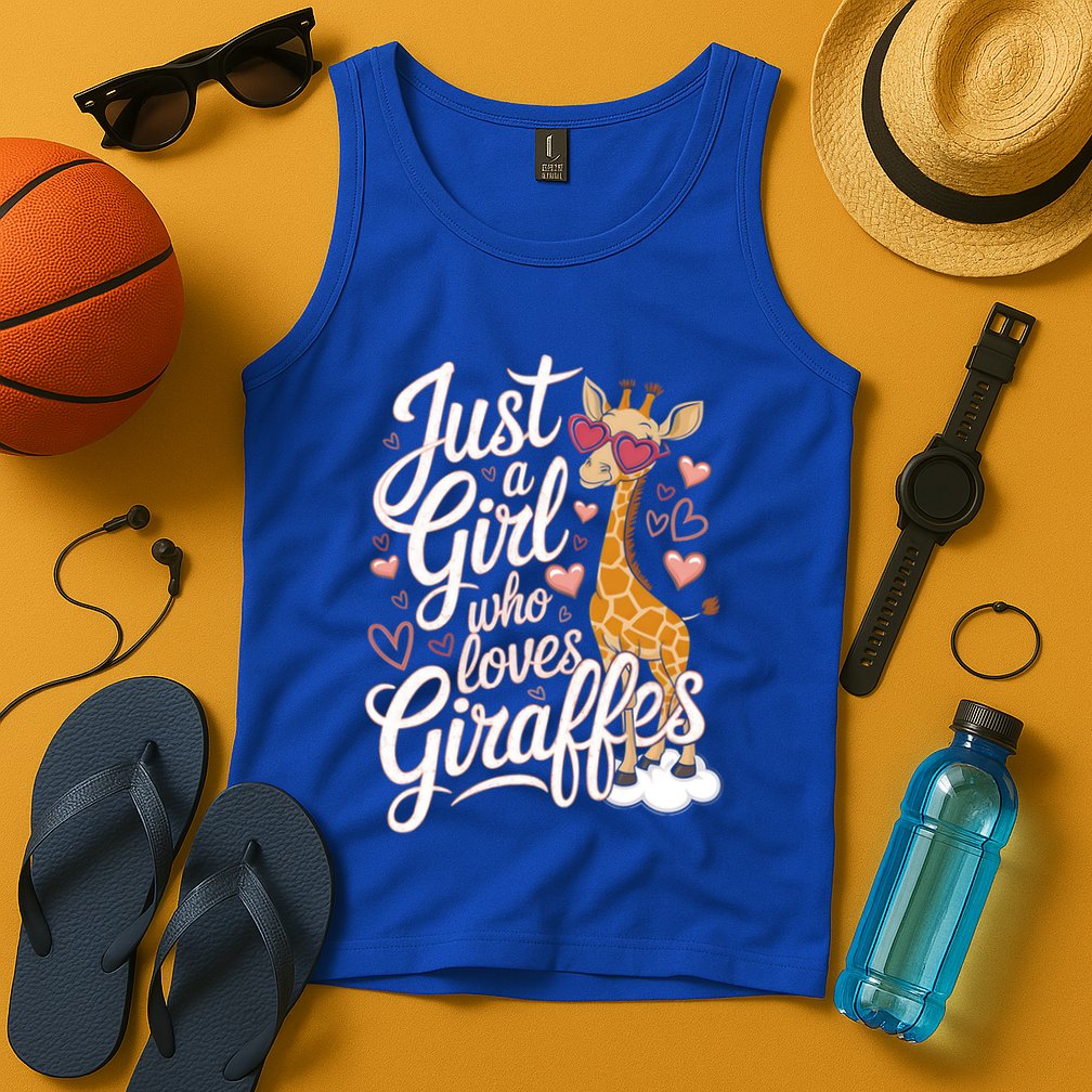 Just A Who Loves Giraffes Cute Animal Lover Great Gift Tank Top
