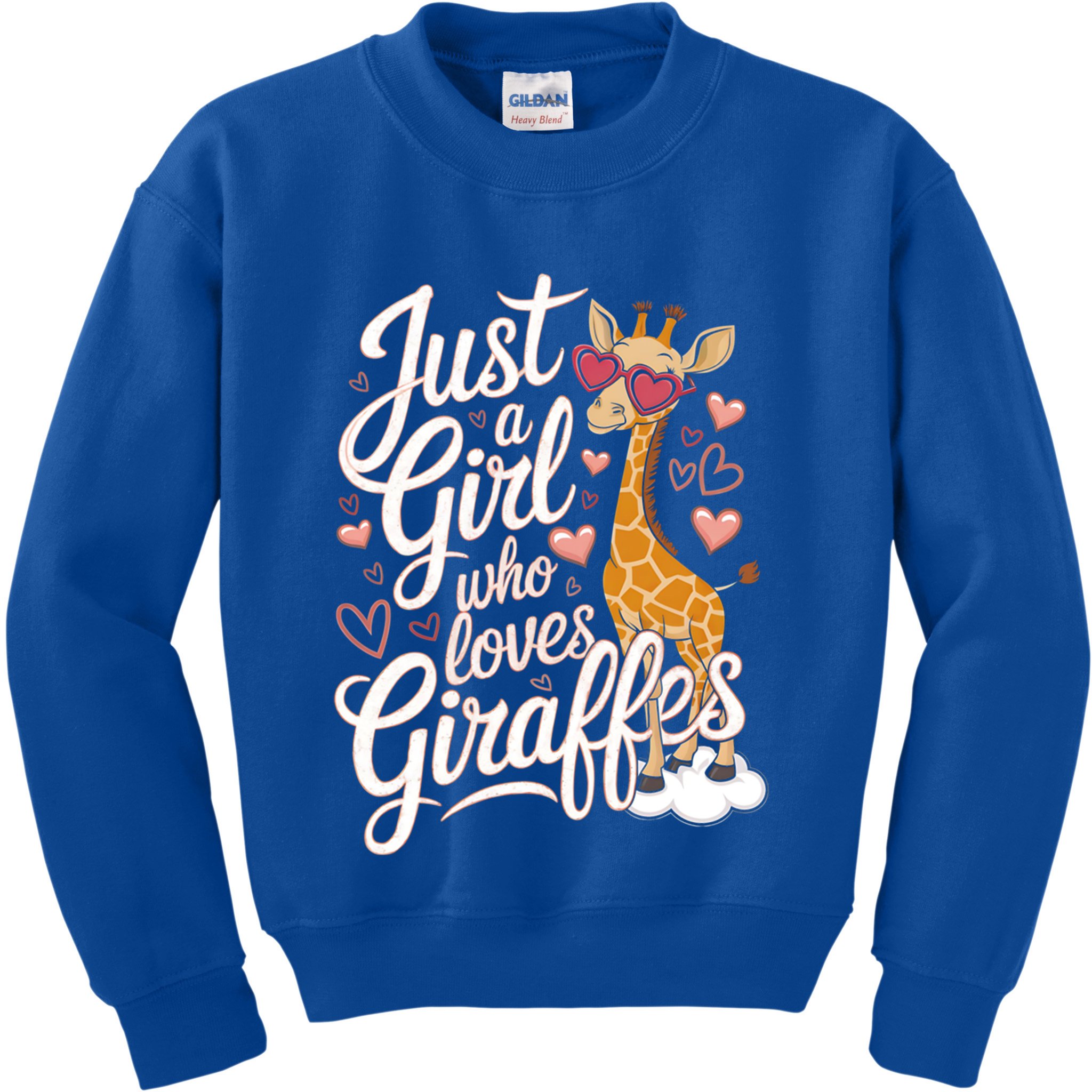 Just A Who Loves Giraffes Cute Animal Lover Great Gift Kids Sweatshirt