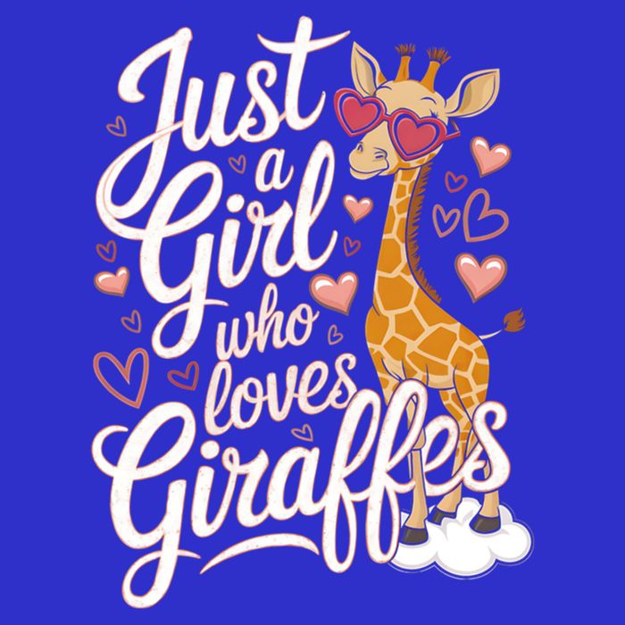 Just A Who Loves Giraffes Cute Animal Lover Great Gift Kids Hoodie