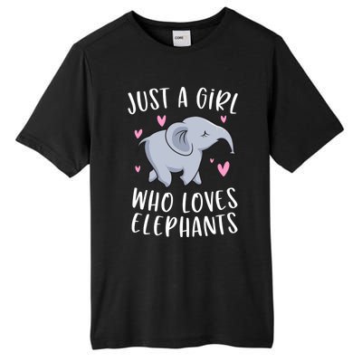 Just A Who Loves Elephants Funny Elephant Funny Gift Tall Fusion ChromaSoft Performance T-Shirt