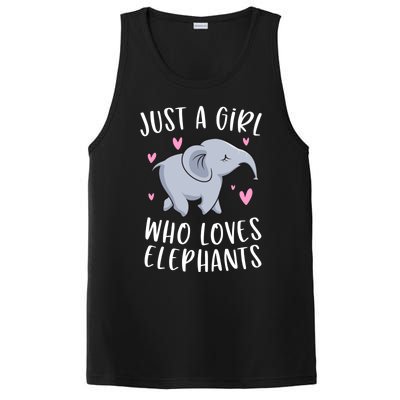 Just A Who Loves Elephants Funny Elephant Funny Gift PosiCharge Competitor Tank