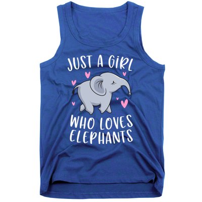 Just A Who Loves Elephants Funny Elephant Funny Gift Tank Top