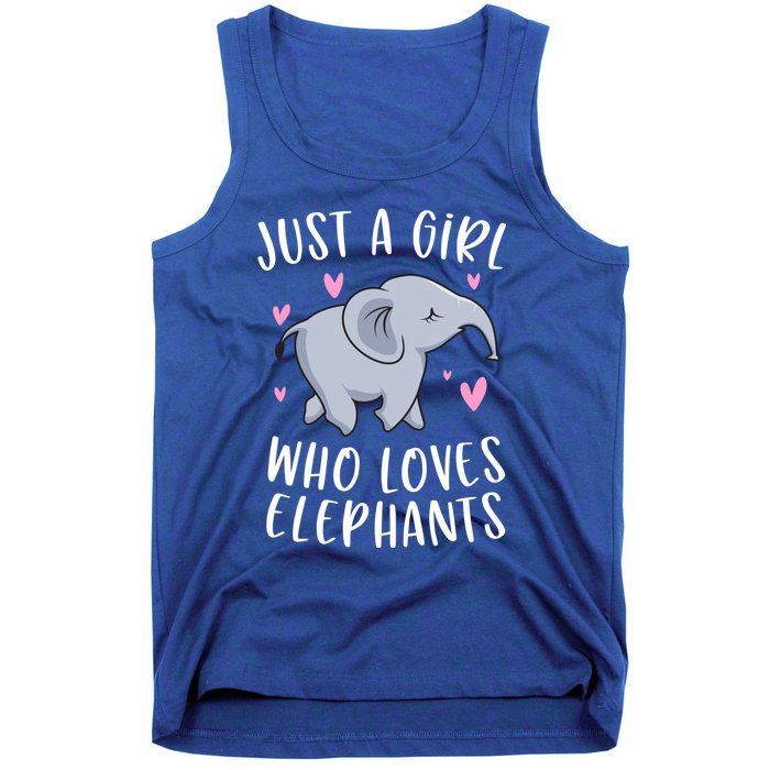 Just A Who Loves Elephants Funny Elephant Funny Gift Tank Top