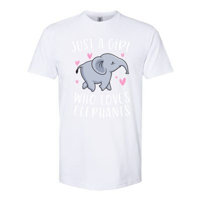 Just A Who Loves Elephants Funny Elephant Funny Gift Softstyle CVC T-Shirt