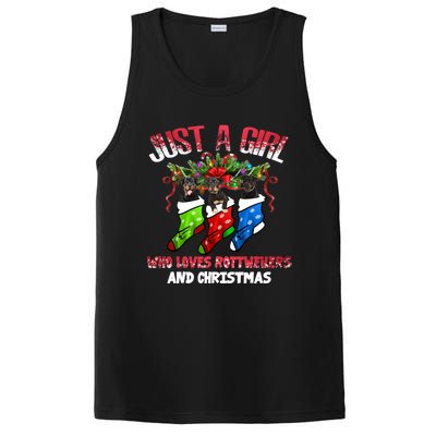 Just A Who Loves Rottweilers And Christmas Costume Gift PosiCharge Competitor Tank