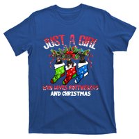 Just A Who Loves Rottweilers And Christmas Costume Gift T-Shirt