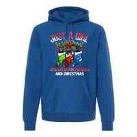 Just A Who Loves Rottweilers And Christmas Costume Gift Premium Hoodie