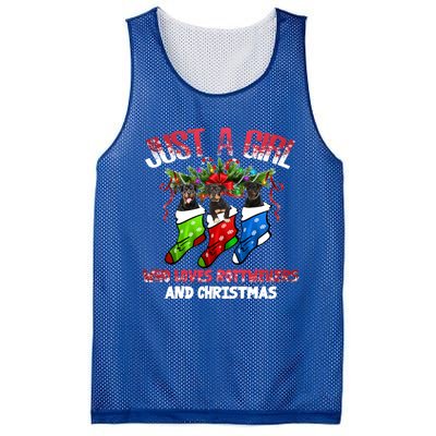 Just A Who Loves Rottweilers And Christmas Costume Gift Mesh Reversible Basketball Jersey Tank