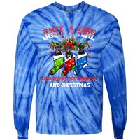 Just A Who Loves Rottweilers And Christmas Costume Gift Tie-Dye Long Sleeve Shirt