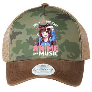 Just A Who Loves Anime And Music Anime Lover Legacy Tie Dye Trucker Hat