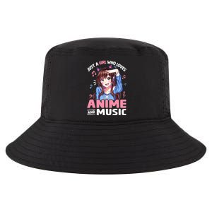 Just A Who Loves Anime And Music Anime Lover Cool Comfort Performance Bucket Hat