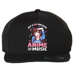 Just A Who Loves Anime And Music Anime Lover Wool Snapback Cap