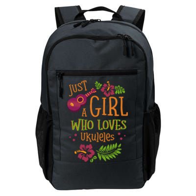 Just A Who Loves Ukuleles For A Ukulele Player Gift Daily Commute Backpack