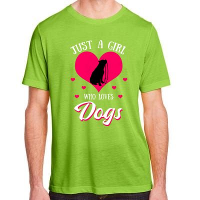 Just A Who Loves Dog Puppy American Pit Bull Terrier Funny Gift Adult ChromaSoft Performance T-Shirt