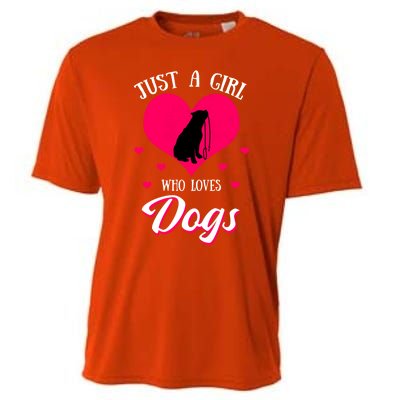 Just A Who Loves Dog Puppy American Pit Bull Terrier Funny Gift Cooling Performance Crew T-Shirt