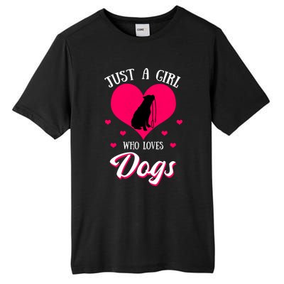 Just A Who Loves Dog Puppy American Pit Bull Terrier Funny Gift Tall Fusion ChromaSoft Performance T-Shirt