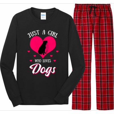 Just A Who Loves Dog Puppy American Pit Bull Terrier Funny Gift Long Sleeve Pajama Set