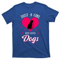 Just A Who Loves Dog Puppy American Pit Bull Terrier Funny Gift T-Shirt