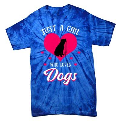 Just A Who Loves Dog Puppy American Pit Bull Terrier Funny Gift Tie-Dye T-Shirt