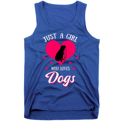 Just A Who Loves Dog Puppy American Pit Bull Terrier Funny Gift Tank Top