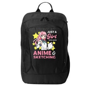 Just A  Who Loves Anime and Sketching Drawing Art Kawaii City Backpack