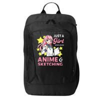 Just A  Who Loves Anime and Sketching Drawing Art Kawaii City Backpack