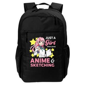 Just A  Who Loves Anime and Sketching Drawing Art Kawaii Daily Commute Backpack