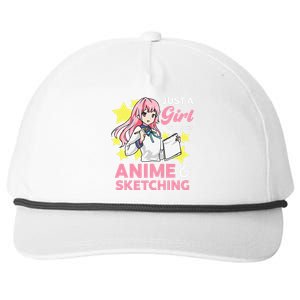 Just A  Who Loves Anime and Sketching Drawing Art Kawaii Snapback Five-Panel Rope Hat