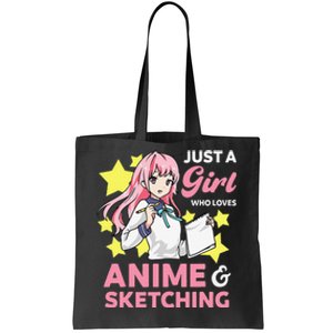 Just A  Who Loves Anime and Sketching Drawing Art Kawaii Tote Bag