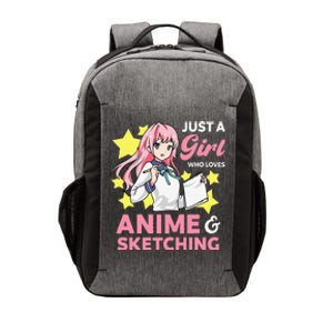 Just A  Who Loves Anime and Sketching Drawing Art Kawaii Vector Backpack